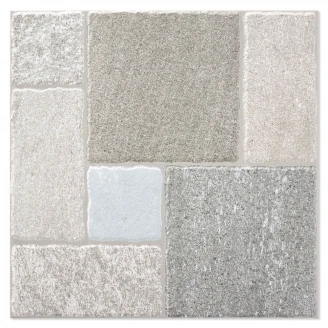 Gulvflis <strong>Rua</strong>  Grå Matt Relieff 45x45 cm